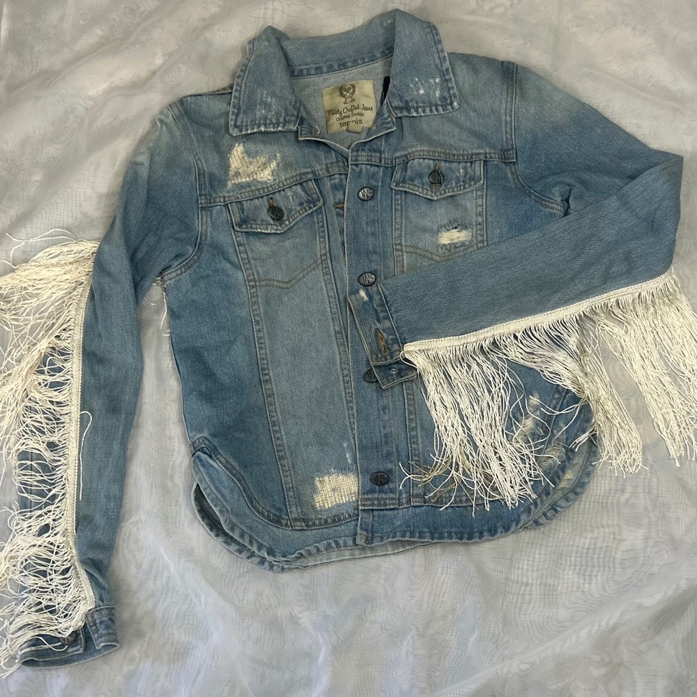Jean Jacket with tussles